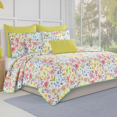Jules Floral Quilt Set Multi BrightImage