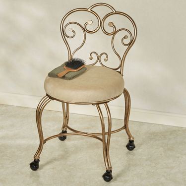 Lunah Vanity Chair Golden BronzeImage