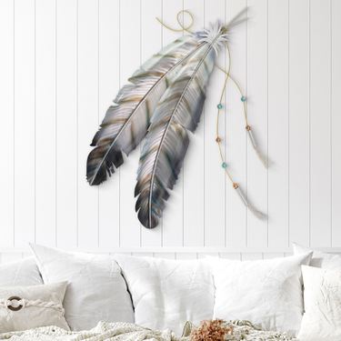 Feathers Wall Sculpture SilverImage