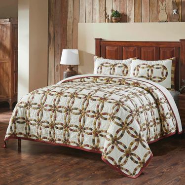 Wedding Rings Patchwork Mini Quilt Set Multi WarmImage