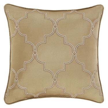 Sezanne Embroidered Pillow Gold 18 SquareImage