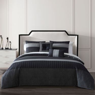 Kyle Comforter Bed Set BlackImage