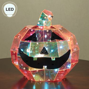 Jack o Lantern Hologram LED Tabletop Accent OrangeImage