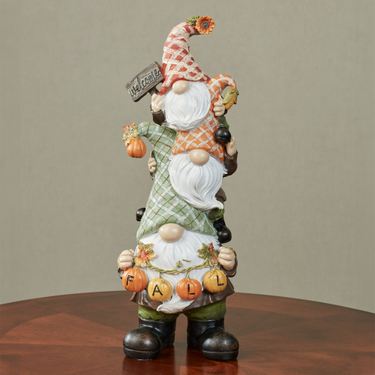 Harvest Stacked Gnomes Sculpture Multi WarmImage