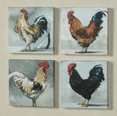 Cluck Kent Rooster Canvas Wall Art Multi CoolImage