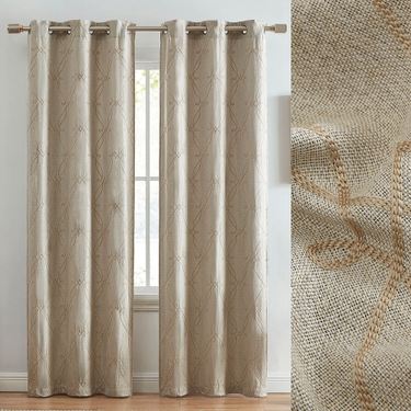 Aldine Grommet Curtain Pair NaturalImage