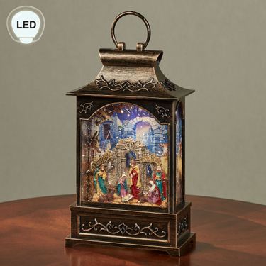 Nativity Scene LED Water Lantern BronzeImage