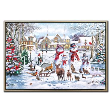 Magic of Christmas Framed Canvas Wall Art Multi WarmImage