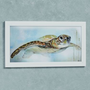 Majestic Sea Turtle Framed Wall Art BrownImage