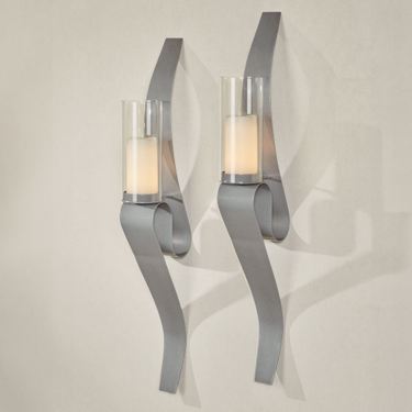 Harmony Wall Sconce Pair SilverImage