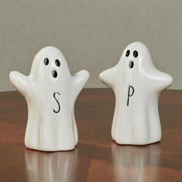 Ghost Salt and Pepper Shakers White Set of TwoImage