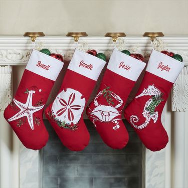 Sea Life Crab Christmas Stocking RedImage