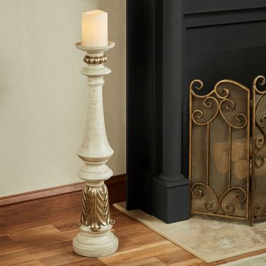 Aurora Floor Candleholder Antique IvoryImage