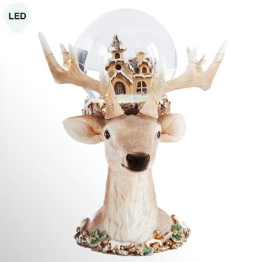 Deer LED Water Globe Light BrownImage