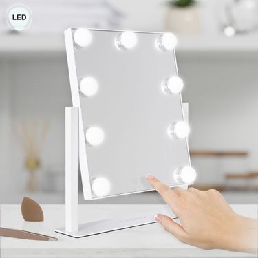 Hollywood LED Lighted Vanity Mirror WhiteImage