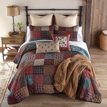 Appalachia Plaid Patchwork Mini Quilt Set Multi WarmImage