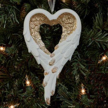 Angels Wing Ornament WhiteImage