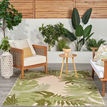 Palm Paradise Rectangle Rug GreenImage