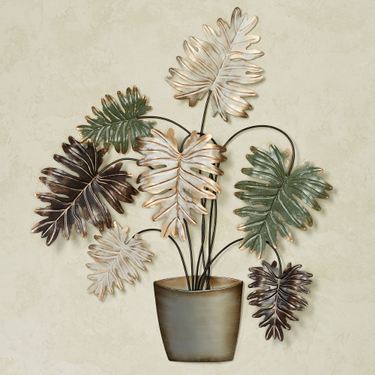 Potted Palms Wall Art Multi MetallicImage