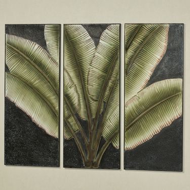 Tranquil Tropics Triptych Wall Art Green Set of ThreeImage
