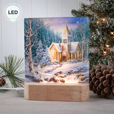 Christmas Chapel LED Tabletop Nightlight Multi WarmImage