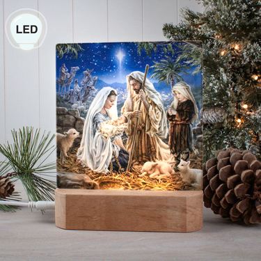 Let Us Adore Him LED Tabletop Nightlight Multi WarmImage
