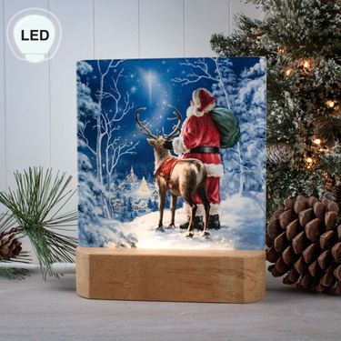 Starry Night Santa LED Tabletop Nightlight BlueImage