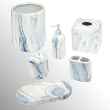 Waves Lotion Soap Dispenser BlueImage