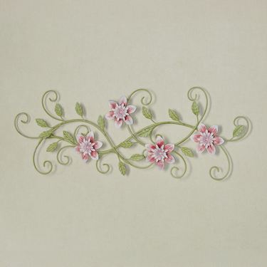 Posy Floral Vine Wall Art PinkImage