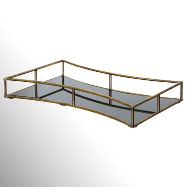 Vale Large Mirror Tray Antique BrassImage