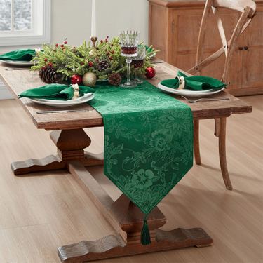 Dainty Poinsettia Table Runner 13 x 70Image