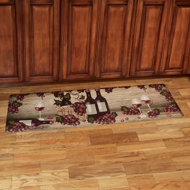 Wine Picnic Sole Comfort Runner Mat Multi Earth 72 x 22Image