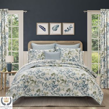Evergreen II Quilt Set BlueImage