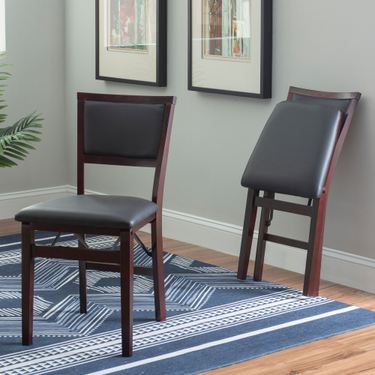 Micah Folding Chairs Espresso Set of TwoImage