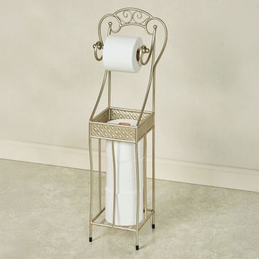 Lanora Toilet Paper Holder Stand PlatinumImage