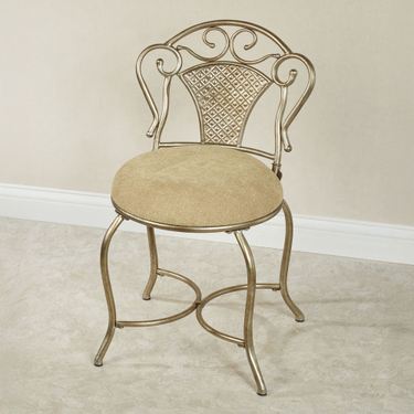 Lanora Vanity Chair PlatinumImage