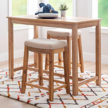Vera Counter Height Pub Table and Stools Set BeigeImage