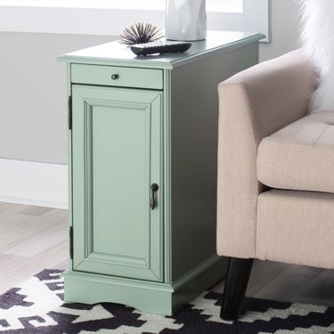 Shiloh Chairside Storage Table AquaImage