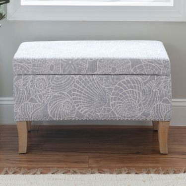 Fountaine Storage Ottoman GrayImage