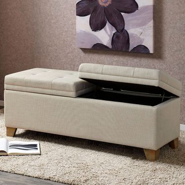Anika Storage Bench ParchmentImage
