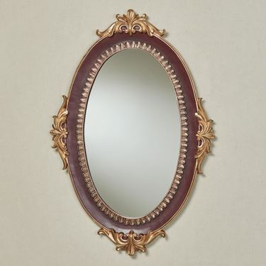 Palecia Oval Wall Mirror BurgundyImage