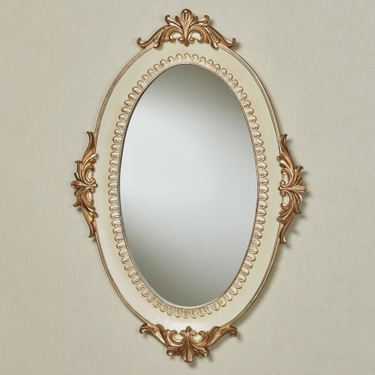 Palecia Oval Wall Mirror IvoryImage