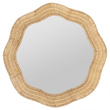 Linden Round Wall Mirror NaturalImage