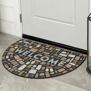 Drifted Nature Rocks Welcome Mat Multi Warm 35 x 23Image