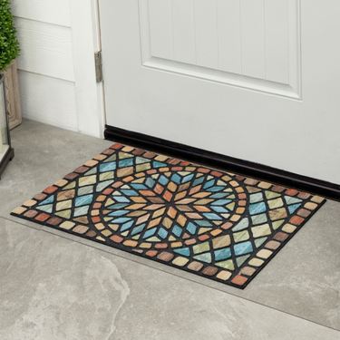 Diamond Planks Doormat Multi Bright 30 x 18Image