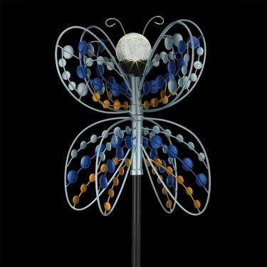Butterfly Solar Wind Spinner SilverImage