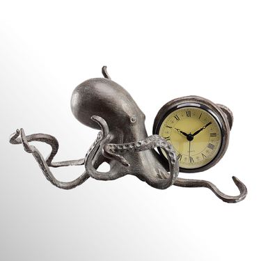 Octopus Desk Clock BronzeImage