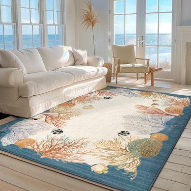 Sea Fans Rectangle Rug Multi WarmImage
