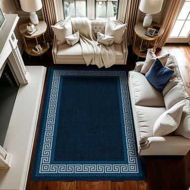 Andros Key Rectangle Rug NavyImage