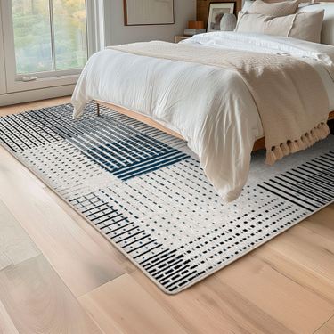 Gridlox Rectangle Rug BlueImage